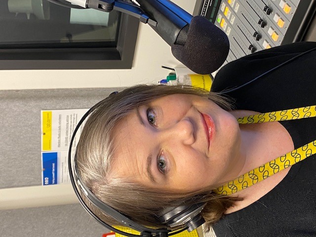Belinda Wilson on air at Vision Australia Radio