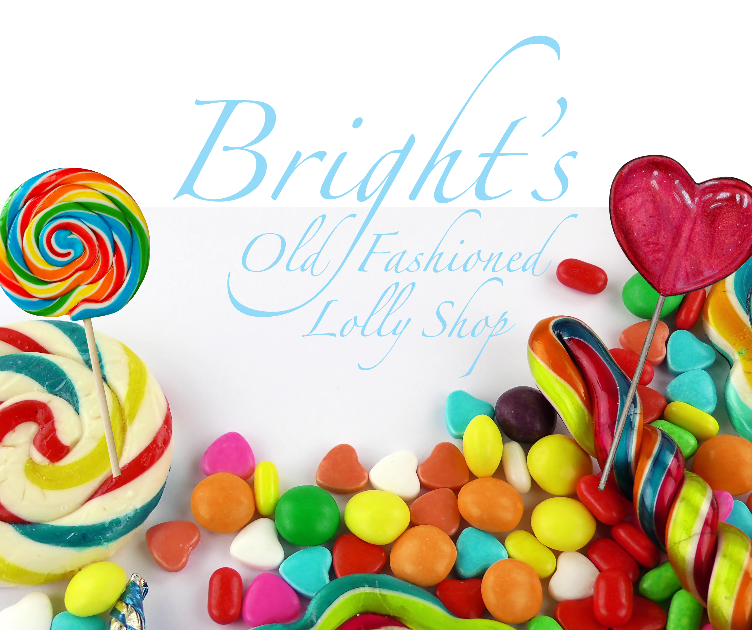 Bright's old fashioned lolly shop logo