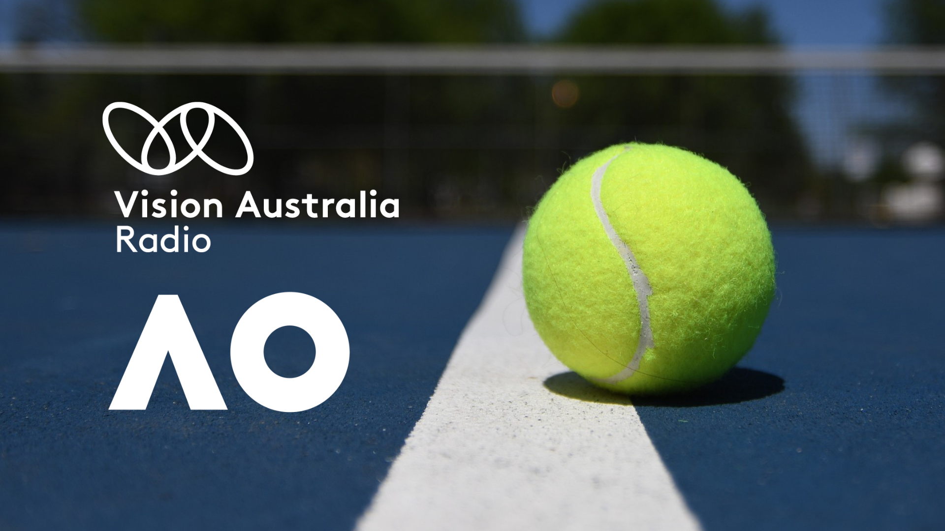 A image with the Vision Australia Radio logo and the Australian Open logo