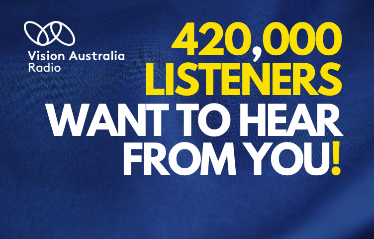 A banner image which reads "420,000 listeners want to hear from you"